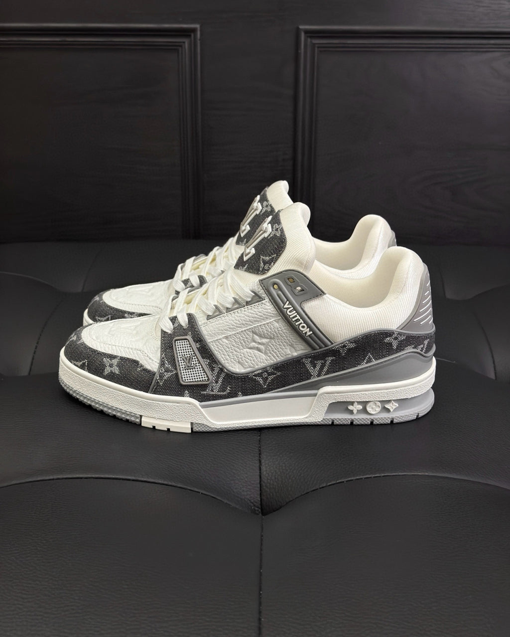 Louis Vuitton LV Trainer Sneakers Monogram Denim Men's And Women's Spring Summer Fashion Exquisite Trend Casual Sneakers Lace-up Low-top Shoes #81436