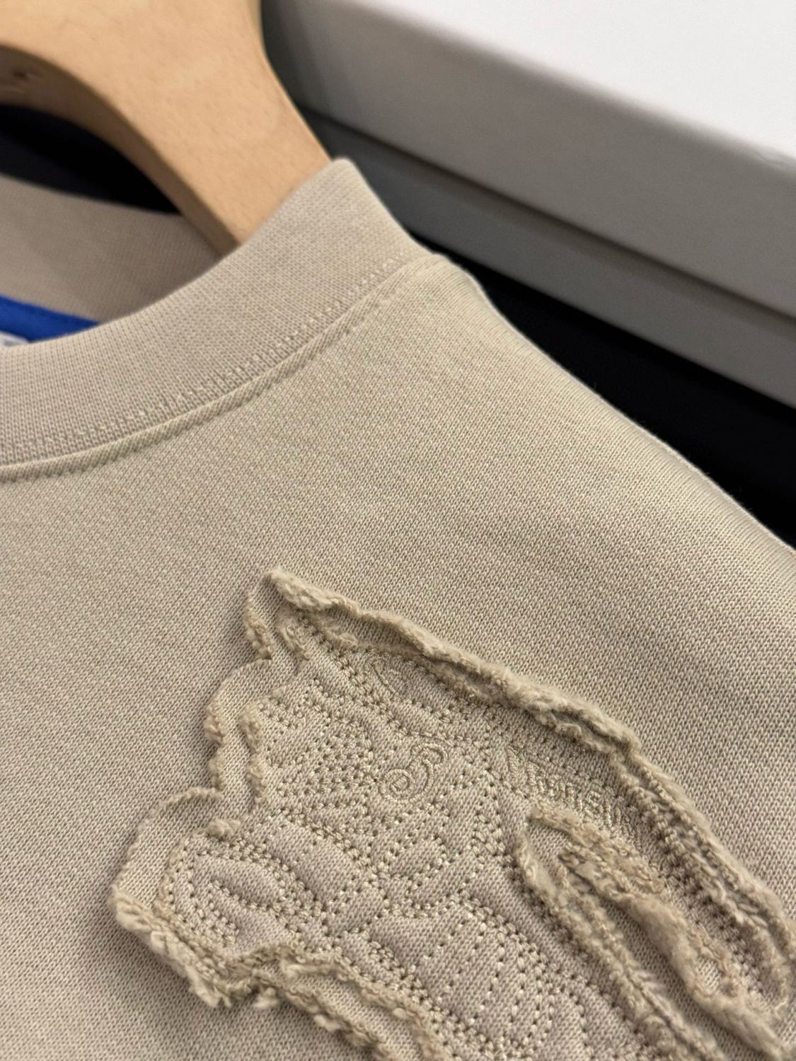 Burberry Men's Spring And Fall Solid Color Embroidery Pattern Print Round Neck Long Sleeved Sweatshirt Elastic Drawstring Casual Pants Suit Set #74742