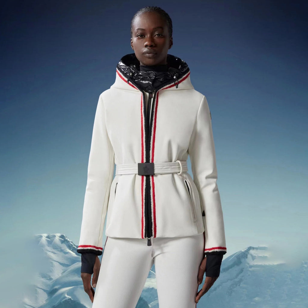 Moncler Men's And Women's Winter Fashion Casual Hooded Zipper Windproof Ski Jacket With Belted Waist Cotton Lined Jacket #79365