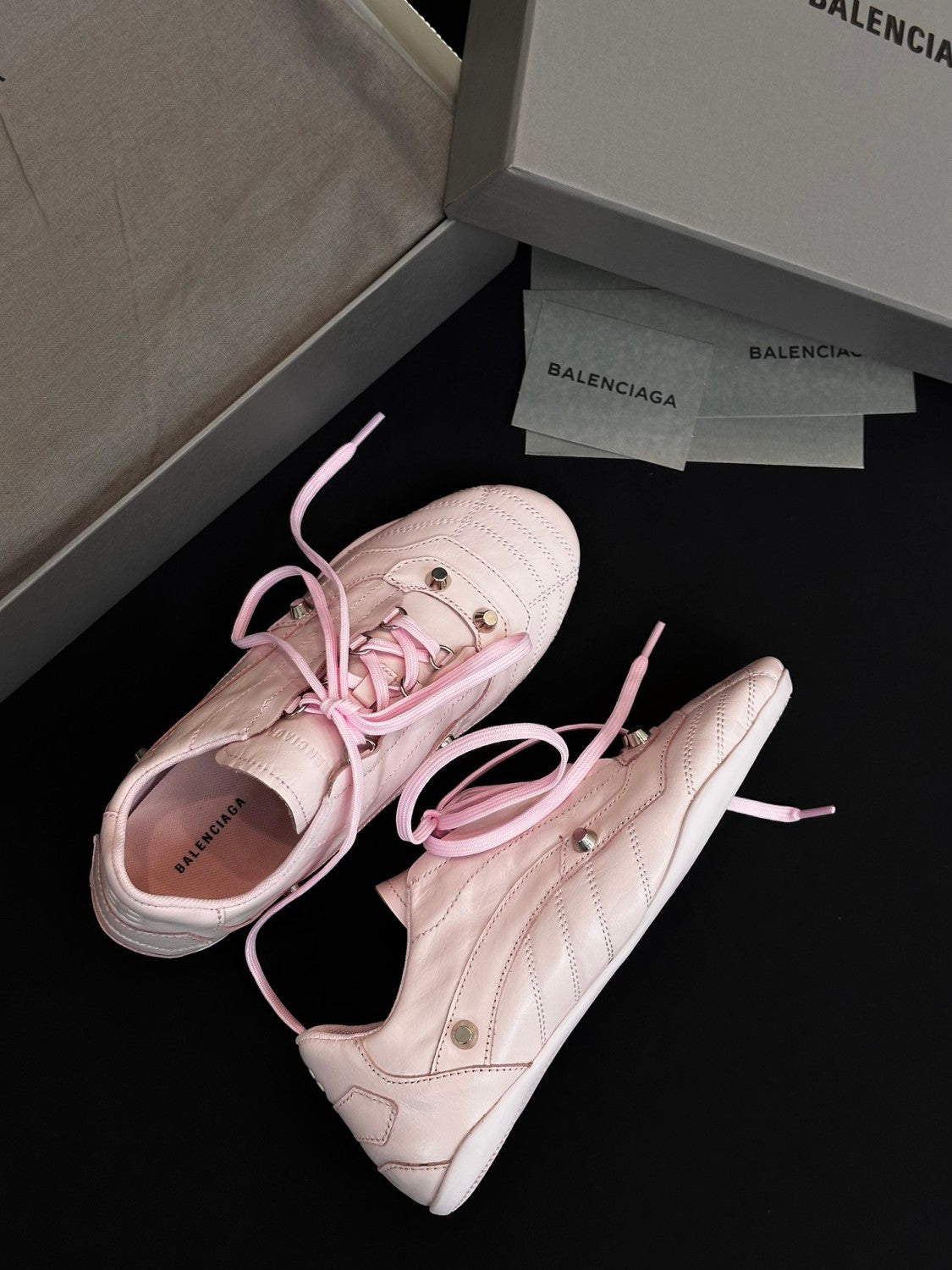 Balenciaga  Women's City Sneaker Sheep Leather Flat Lace-up Low-cut Lifestyle Shoes #333071