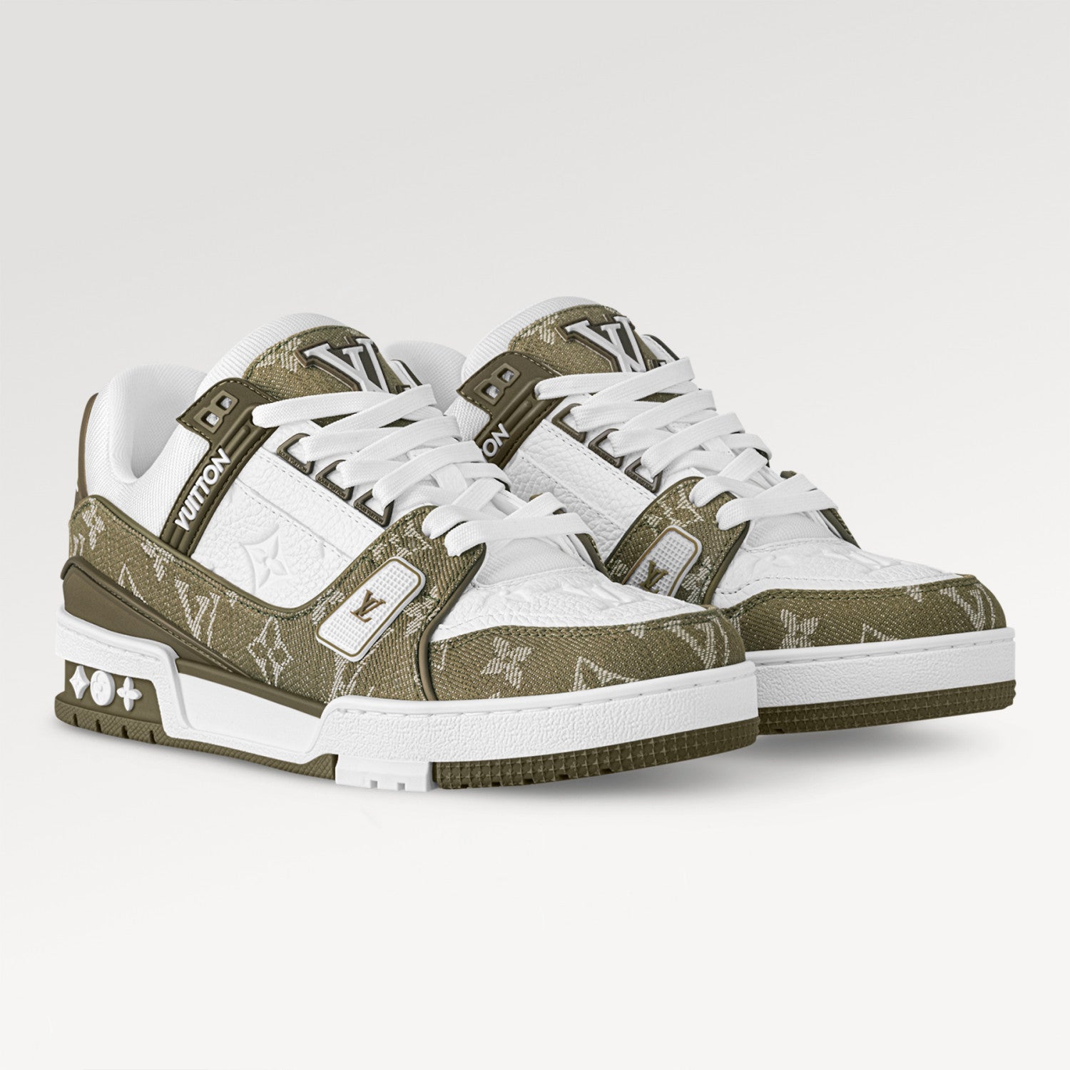 Louis Vuitton LV Trainer Sneakers Monogram Denim Men's And Women's Spring Summer Fashion Exquisite Trend Casual Sneakers Lace-up Low-top Shoes #81436