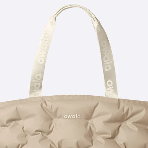 Owala The Cloud Inflatable insulation. Packs flat. 16L capacity Beige Babe