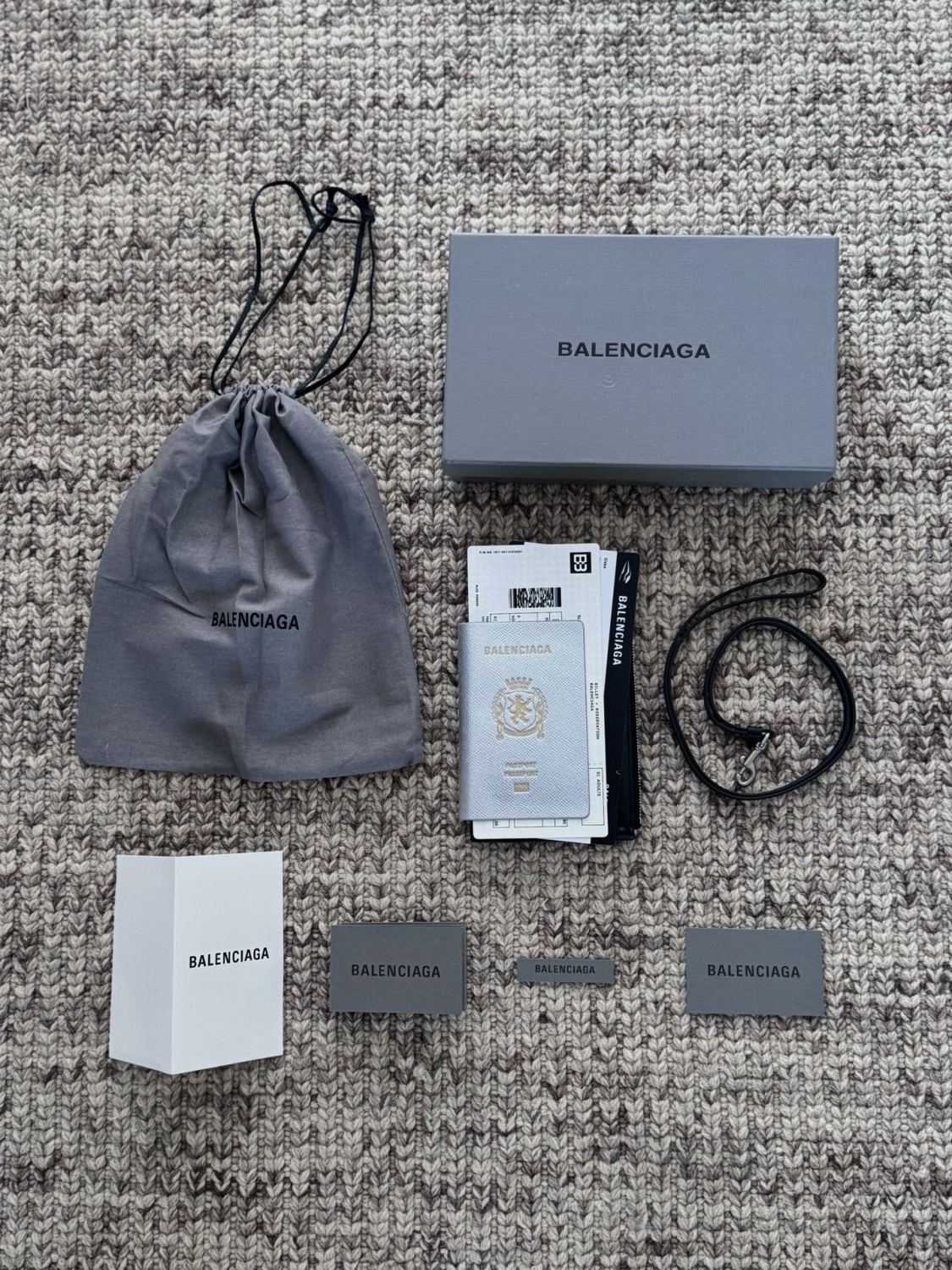 Balenciaga Men's Passport Long Wallet 1 Ticket in Passport Blue #336008