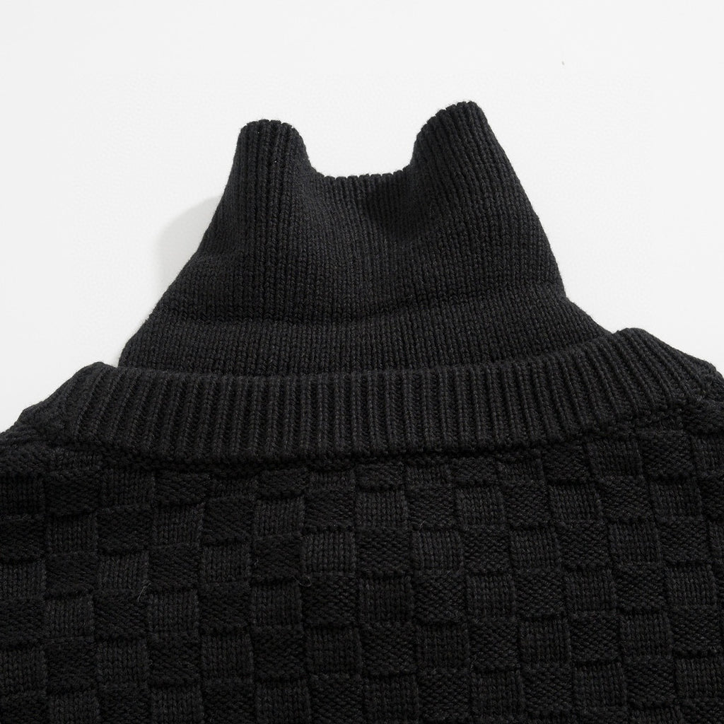 Louis Vuitton Damier Polo Neck Knitted Long Sleeve Pullover Sweater #21884