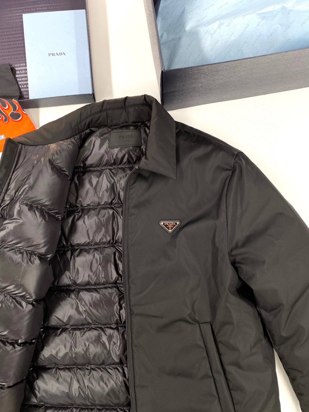 Prada Cropped Re-Nylon Puffer Down Jacket #96815