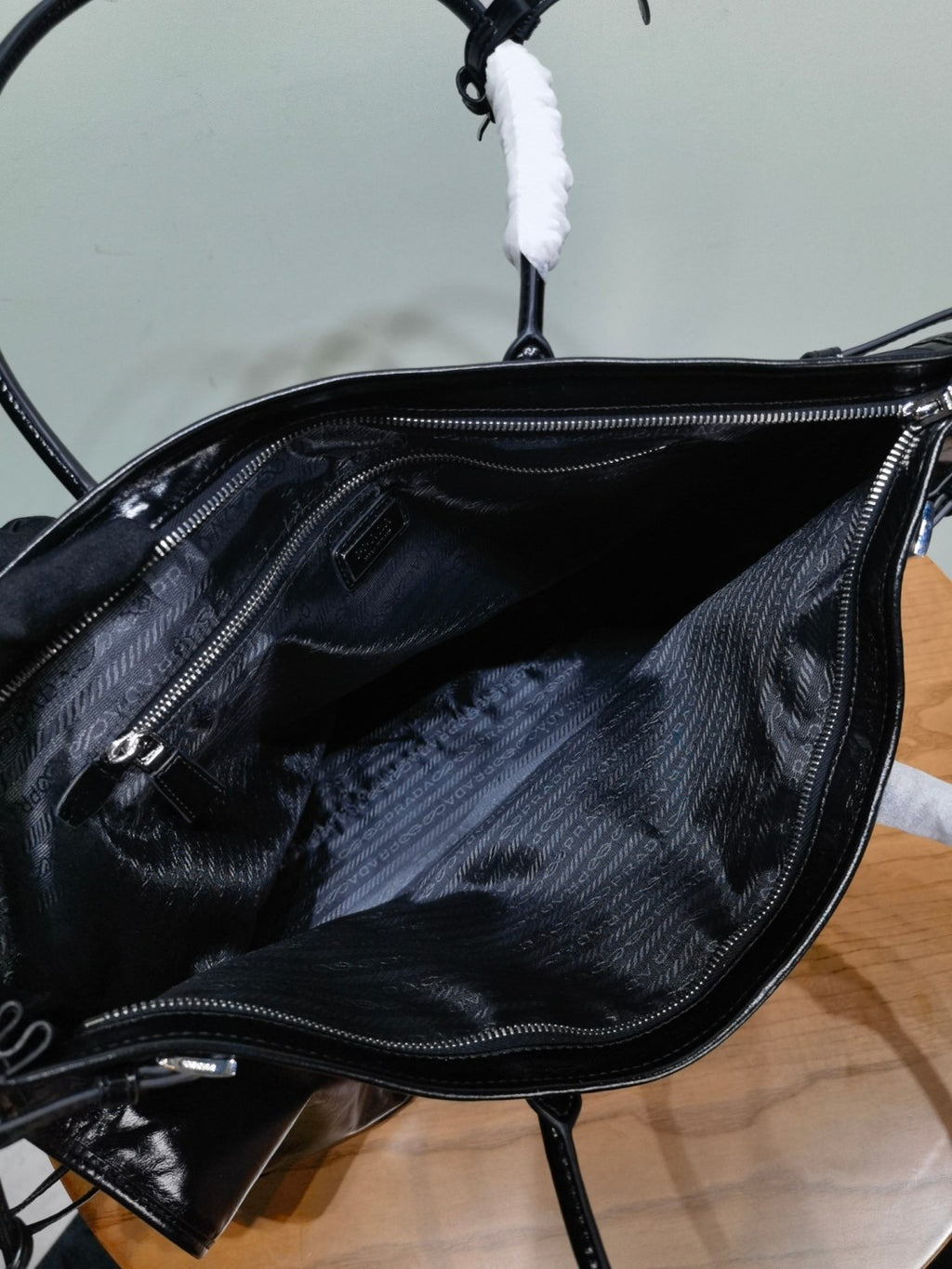 PRADA Black Prada Bonnie Leather Tote Bag #381312
