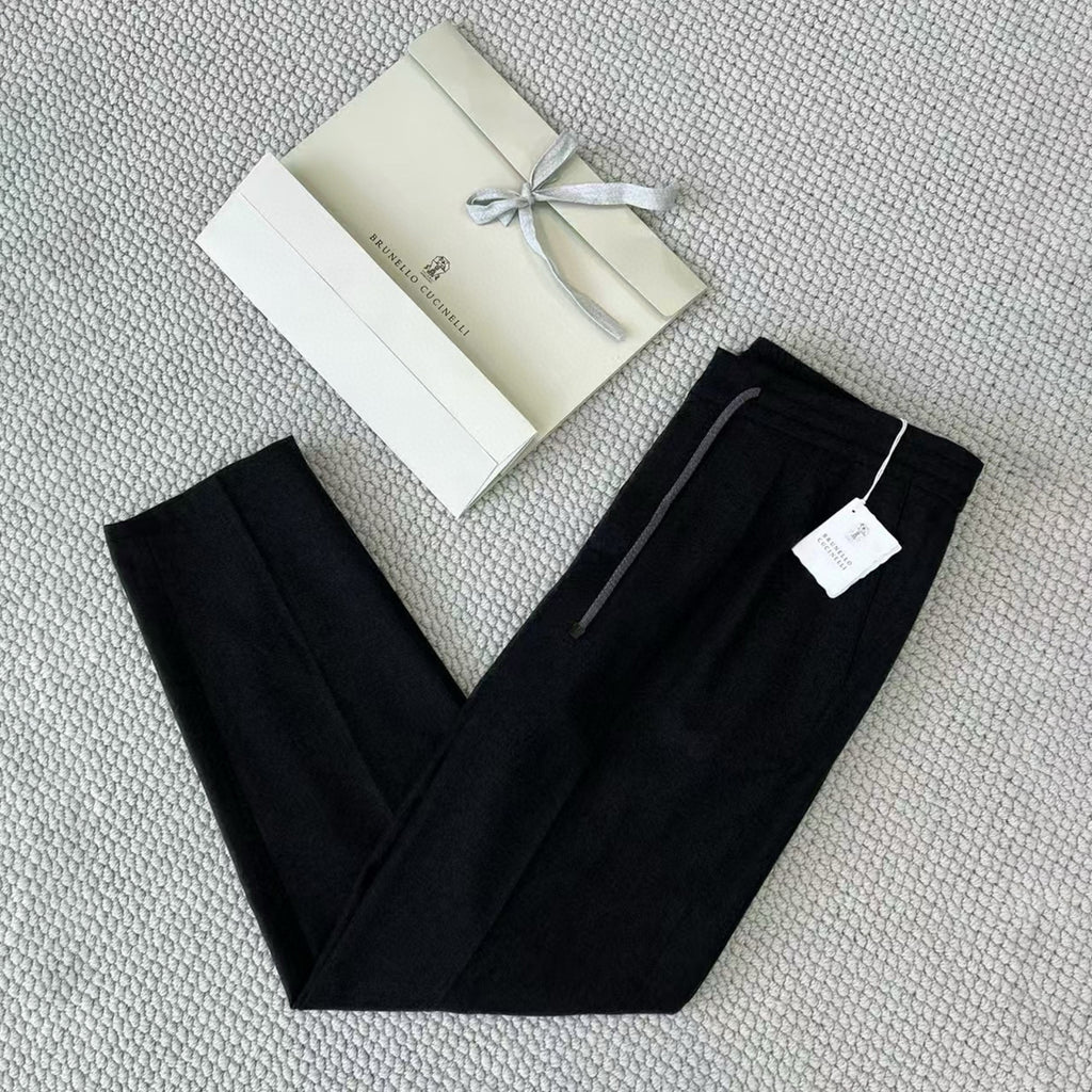 Brunello Cucinelli Men's Spring And Autumn Casual Drawstring Pants Fashion Trousers Loose Straight Comfortable Cotton Thin Trousers Ngvp #1469