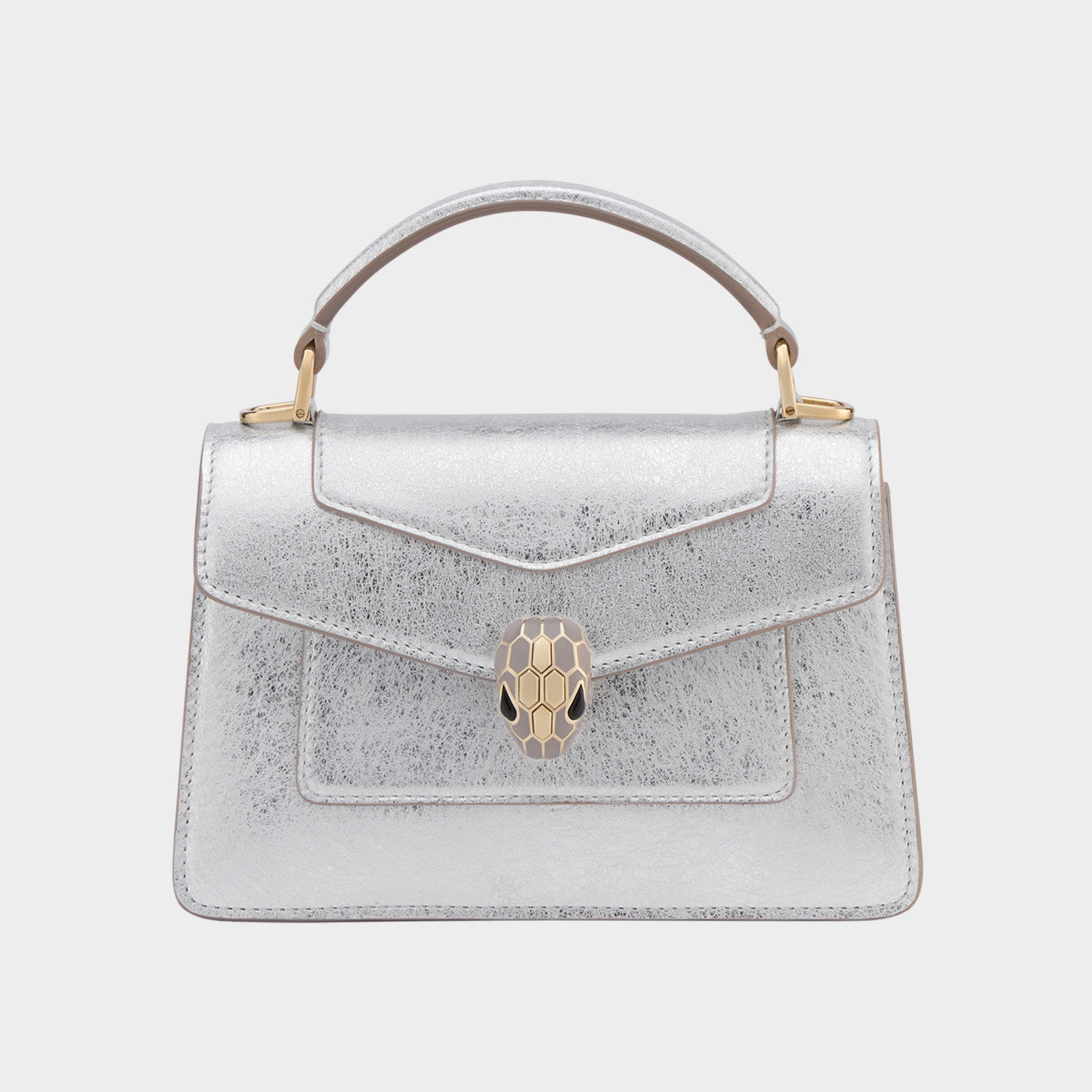 Bvlgari Women's Serpenti Forever Series Fashion Solid Color Mini Top Handle Bags Leather Bags #71971