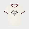 Celine Men's Logo Printed Summer Cotton Jersey Solid Color Round Neck Short Sleeve T-Shirt #76963