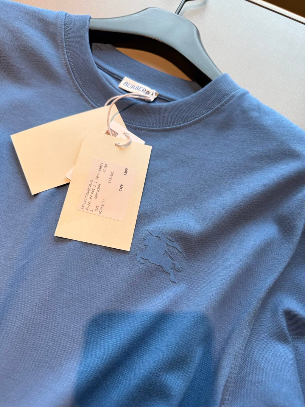 Burberry Men's Summer Knight Graphic Printed Solid Color Round Neck Cotton Short Sleeve T-Shirt #76248
