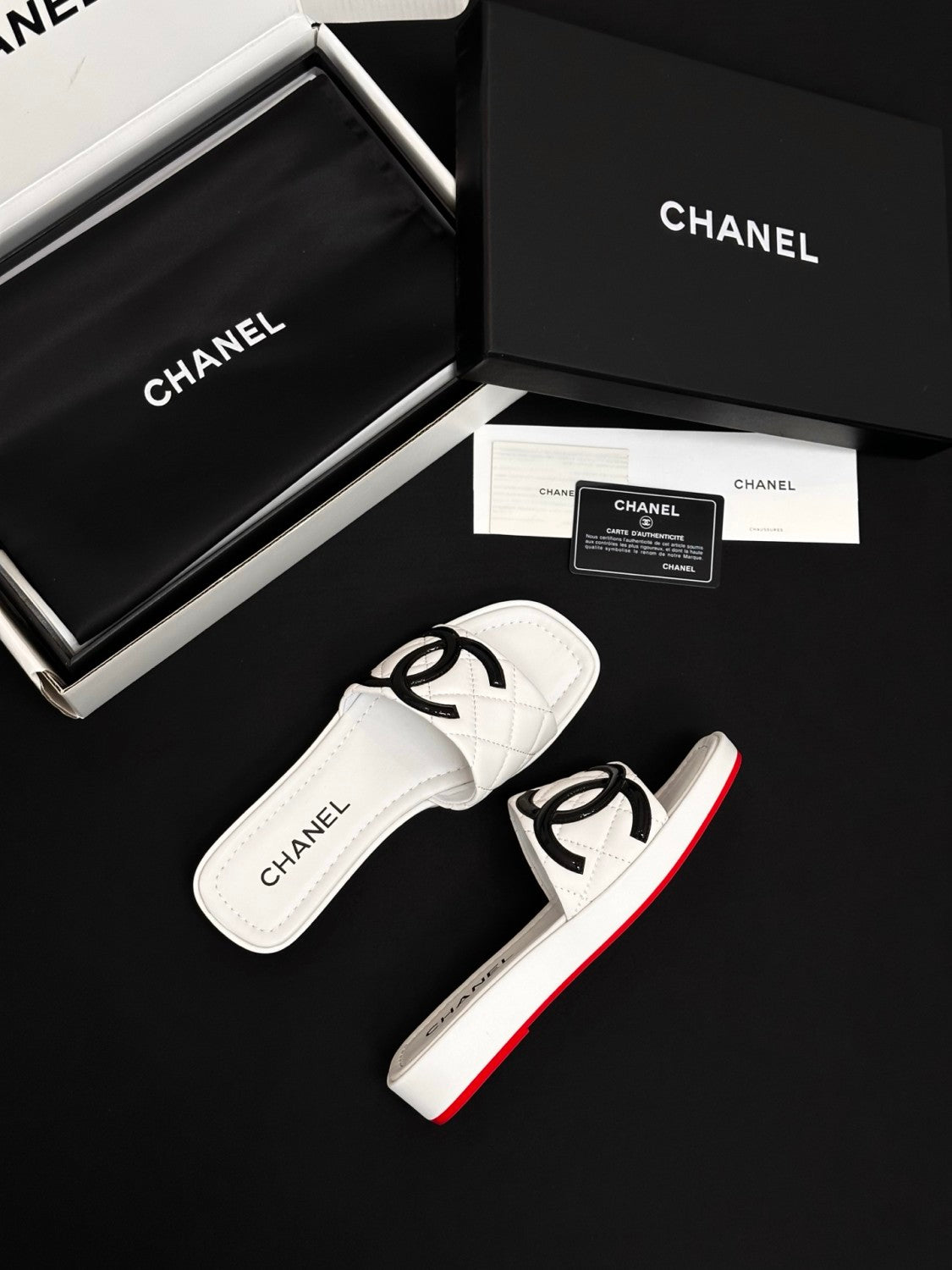 Chanel CC Vintage Diamond Slippers#380066