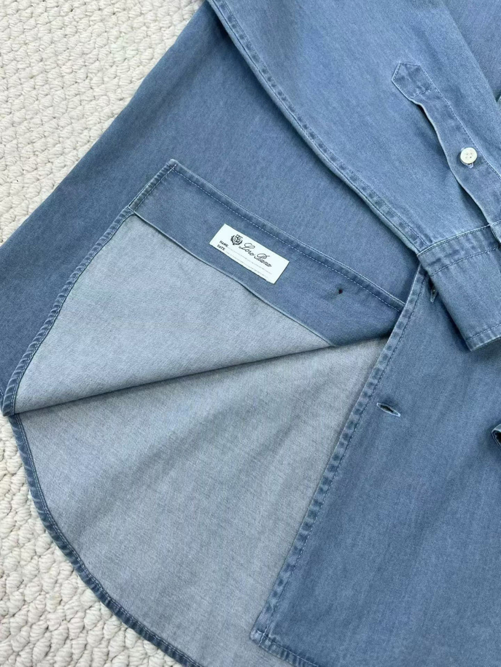 Loro Piana Top-quality Version André Shirt Cotton Ultra Stone-Washed #375405