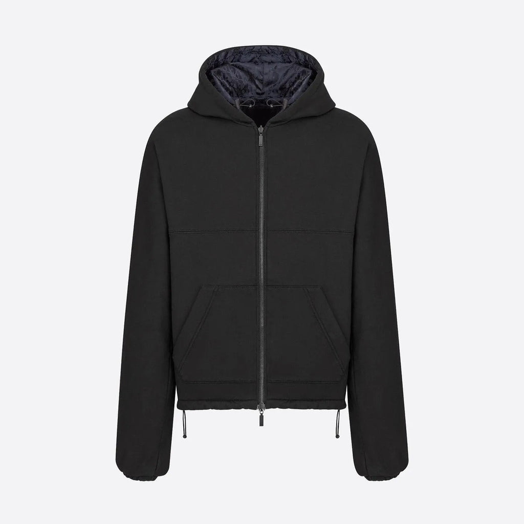 DIOR Men's Spring Autumn Solid Colour Letter Printed Reversible Wearable Zip Hooded Long Sleeve Jacket #76629