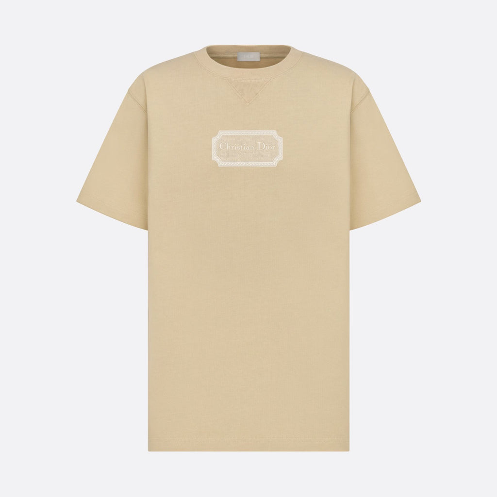 Dior Men's Summer Embroidered Logo Solid Colour Round Neck Cotton Short Sleeve T-Shirt #97793