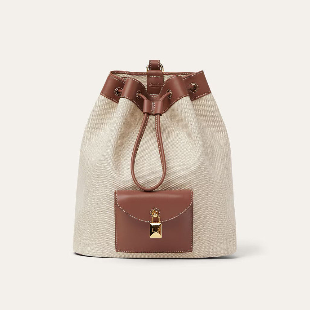 Loro Piana Women's Solid Color Adjustable Shoulder Strap Extra Drawstring Shoulder Bag Bags #76521