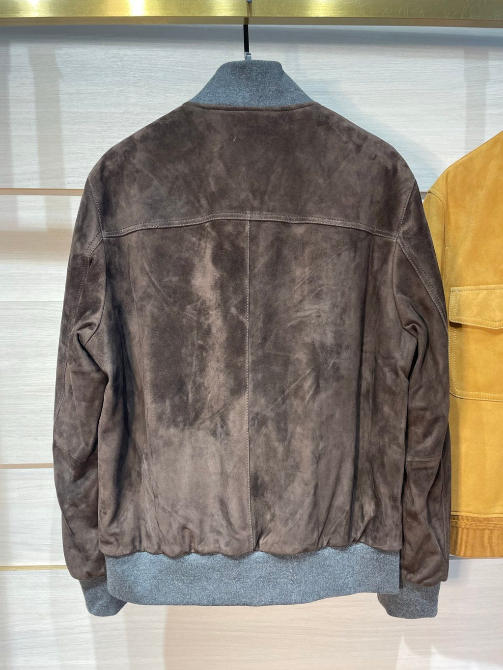 Brioni Men's Fall/Winter Fashion Casual Crew Neck Zipper Color Blocked Suede Jacket #79134