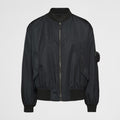 Prada Men And Women With The Same Paragraph Spring And Fall Nylon Material Collar Zipper Baseball Jacket #98496