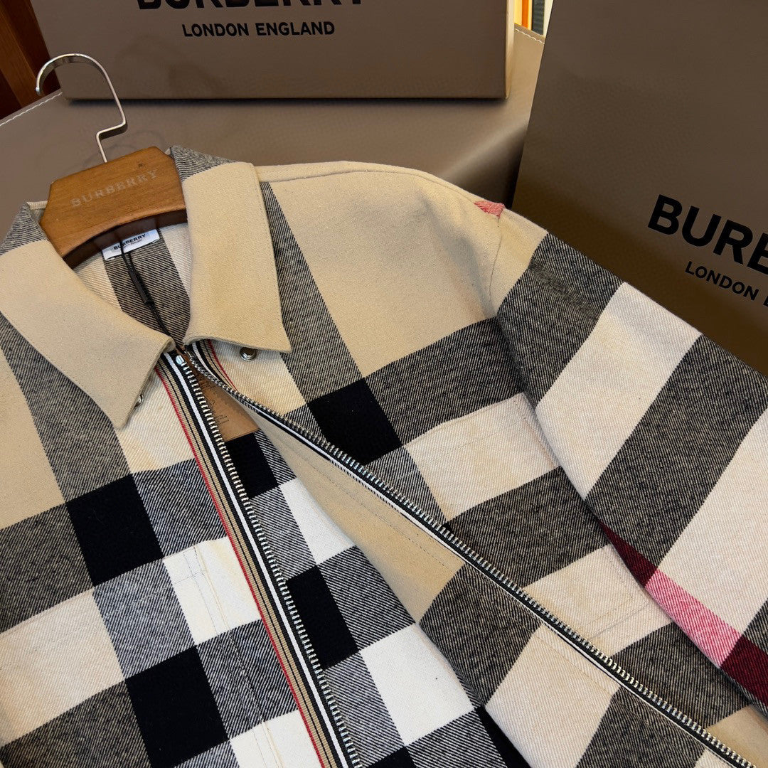 Burberry Men's Check Zip Jacket #96224
