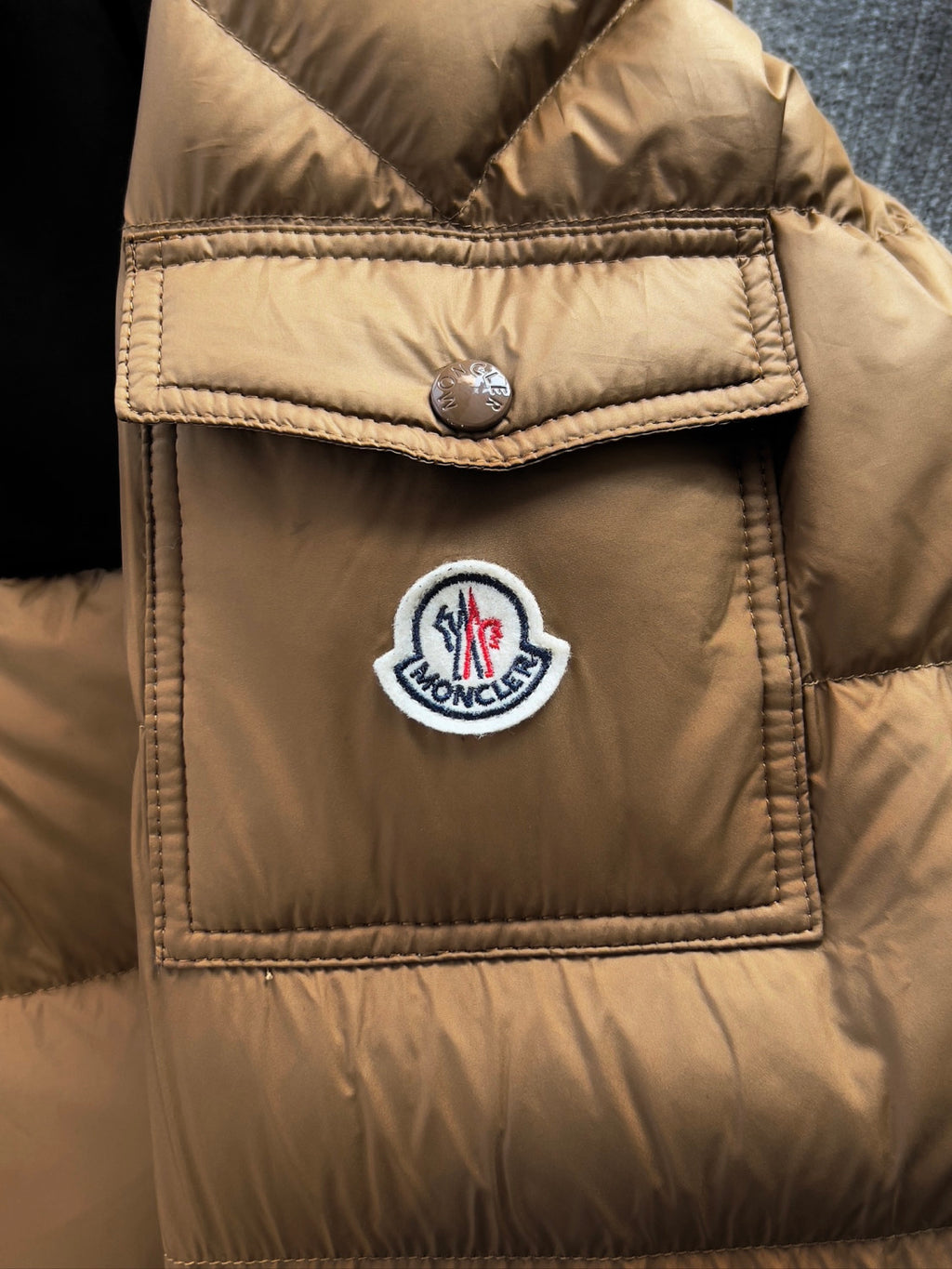 Moncler Beige Cheverny Suede Short Down Jacket Short Down Jackets #335922