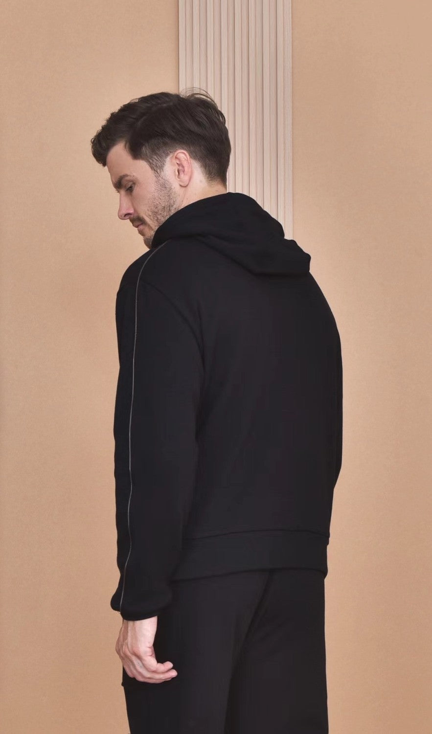 Loro Piana Men's Autumn And Winter Solid Color Hooded Long Sleeve Sweatshirt Casual Lace-Up Pants Set Ngvp #9216