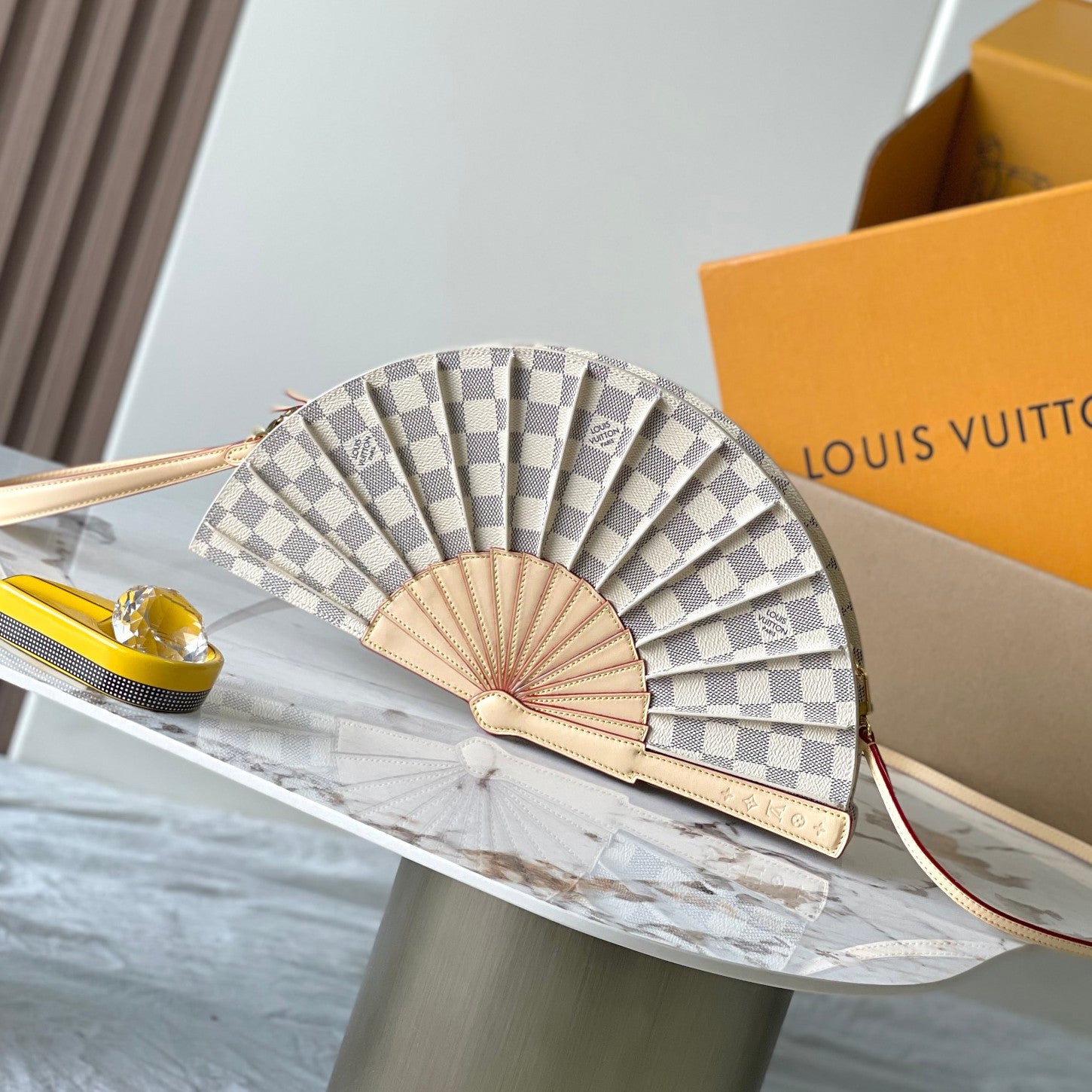 Louis Vuitton Lv Fan Handbag Canvas Men's Women's Summer Trendy Temperament Clutch  Bag Bags #76856