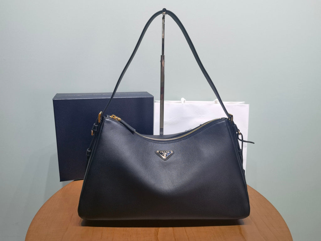 Prada Aimée Large Leather Shoulder Bag 1BC228 #334397