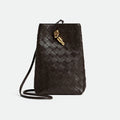 Bottega Veneta Andiamo Mobile Phone Clutch: Intrecciato-woven Leather Clutch Women's Featuring An Iconic Knot Fastening Thin Shoulder Strap Casual Crossbody Style Elegant And Fashionable Bag Bags #196298