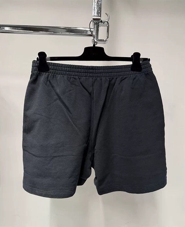 Balenciaga Men's Summer Solid Colour Tape Covered Embroidered Logo Cotton Sports Shorts #77122
