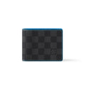 Louis Vuitton Slender Men's Black Checkerboard Printed Canvas Cowhide Card Case Wallet Bag #75932