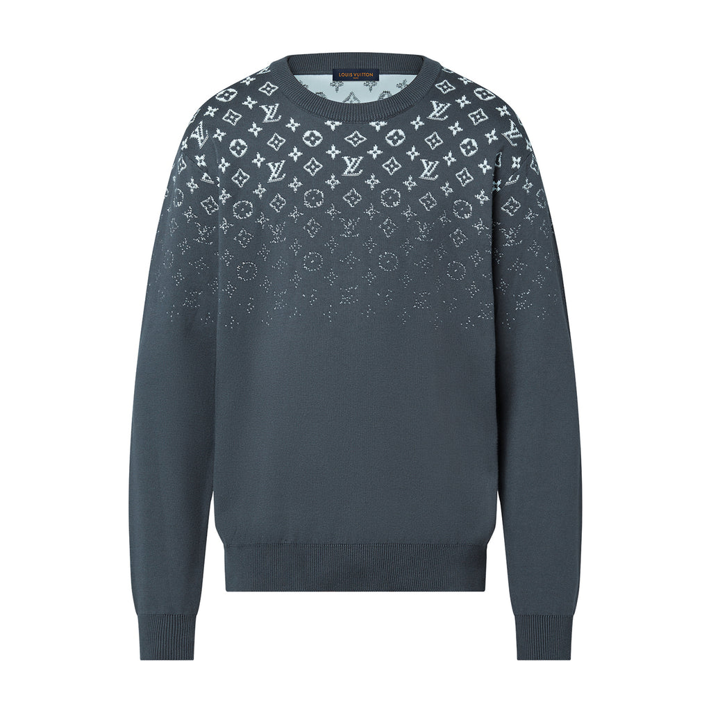 Louis Vuitton Men's Spring and Fall Gradient Logo Printed Round Neck Cotton Pullover Sweatshirt #98968