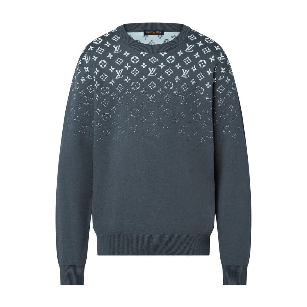 Louis Vuitton Men's Spring and Fall Gradient Logo Printed Round Neck Cotton Pullover Sweatshirt #98968