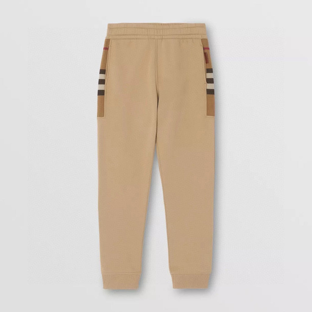Burberry Men's Spring & Fall Side Check Crop Cotton Drawstring Knit Sweatpants Pants #72529