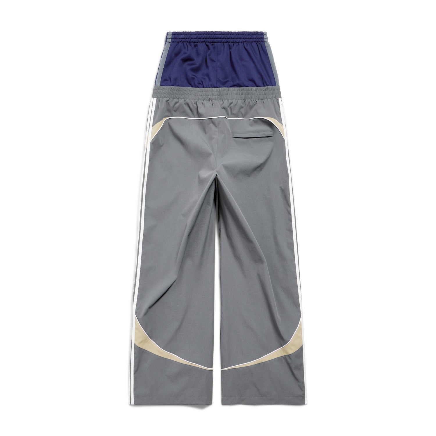 Balenciaga Men's And Women's Fall And Winter Splicing Loose Pockets Tight Waist Knit Loose Fit Sweatpants Pants #73788