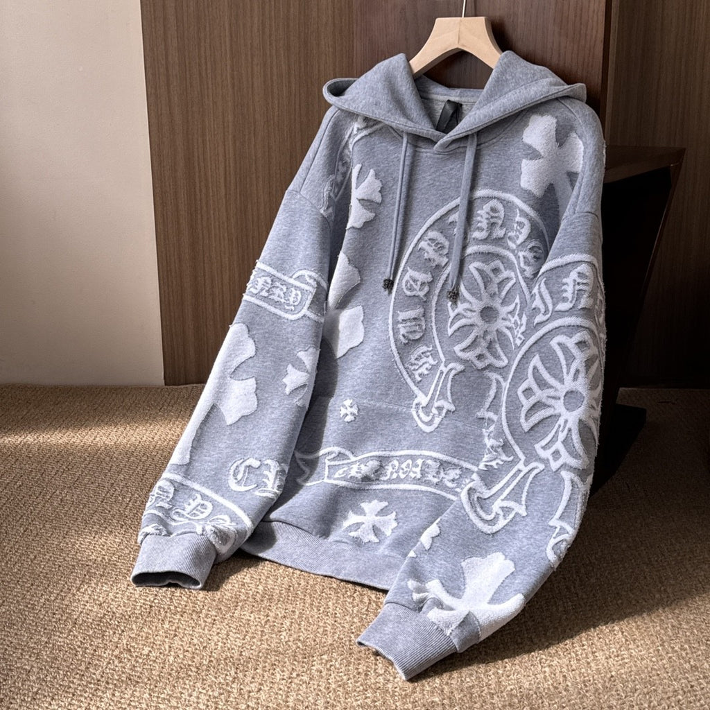 Chrome Hearts 25FW Gothic Style Laser Burnt Hooded Sweatshirt #332924