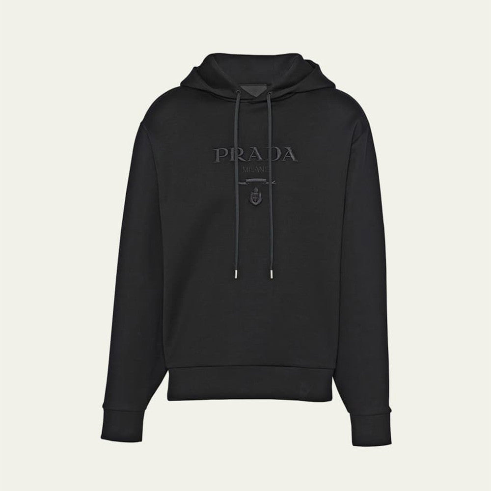 Prada Men's Embroidered Tech Fleece Sweatshirt #287460