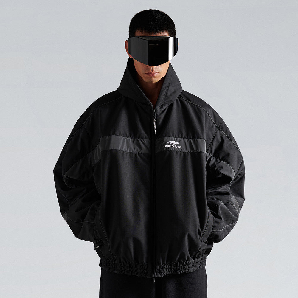 Balenciaga Men's 3b Sports Icon Ski Tracksuit Parka in Black #337220