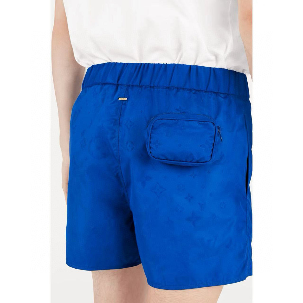 Louis Vuitton Men's Summer Solid Colour Logo Print Lace Up Beach Casual Shorts Pants #99473