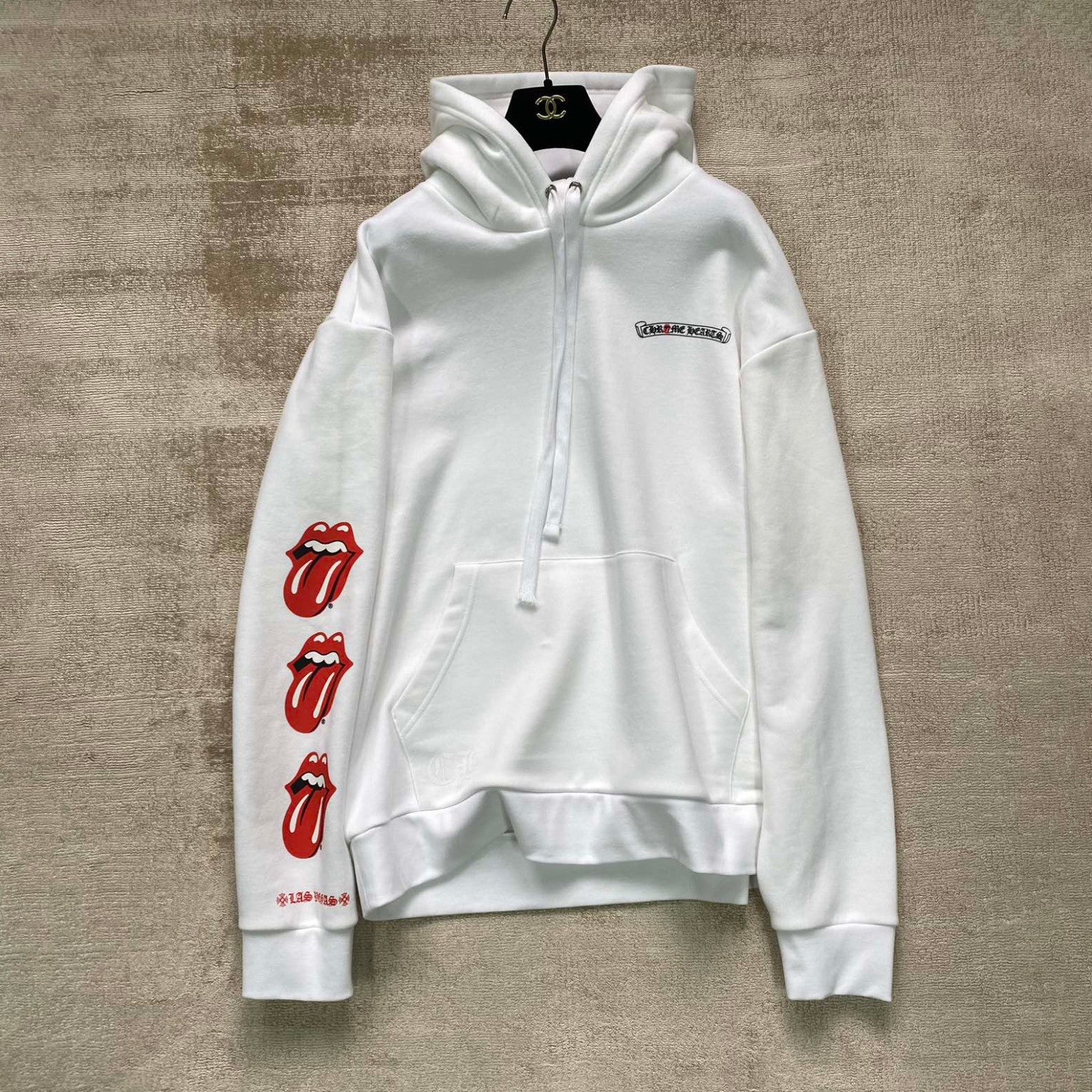 Chrome Chrome Hearts Men's Spring and Autumn Logo Printed Long Sleeve Hooded Sweatshirt Pullover #99977