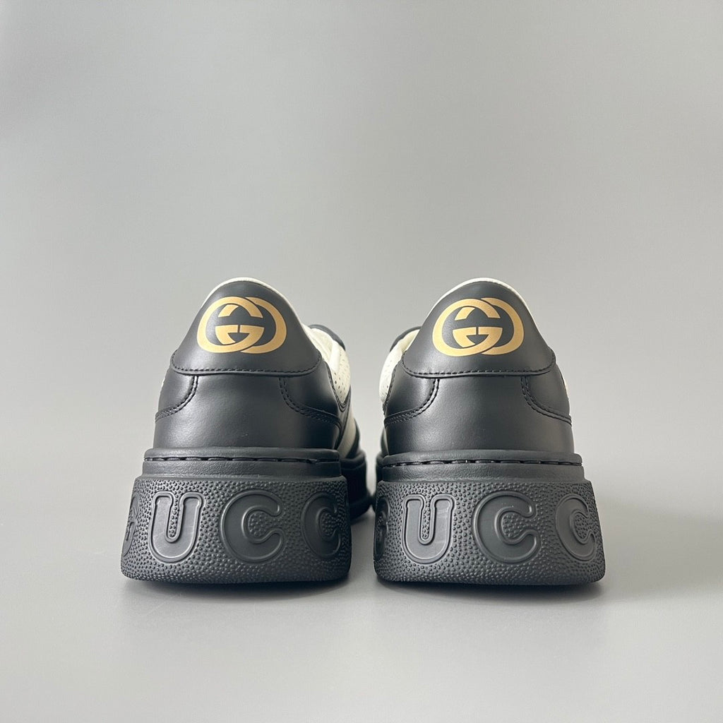 Gucci Chunky BGG Black And White Panda Biscuit Shoes Couple Model Cowhide Stitching GG Embossed Cowhide #332565