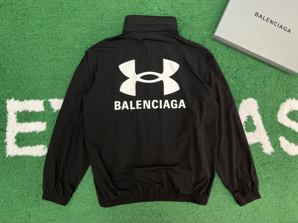 Balenciaga Men's And Women's Spring and Autumn Solid Color Letter Printed Hooded Regular Fit Long Sleeve Jacket #75519