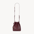 SAINT LAURENT Women's Solid Colour Adjustable Shoulder Strap Leather Drawstring Shoulder Bucket Bag Bags #76825