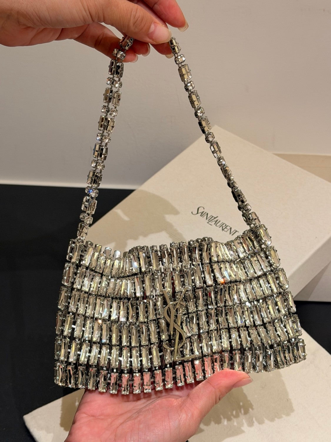 Saint Laurent EVENING Bag in Crystals #379368