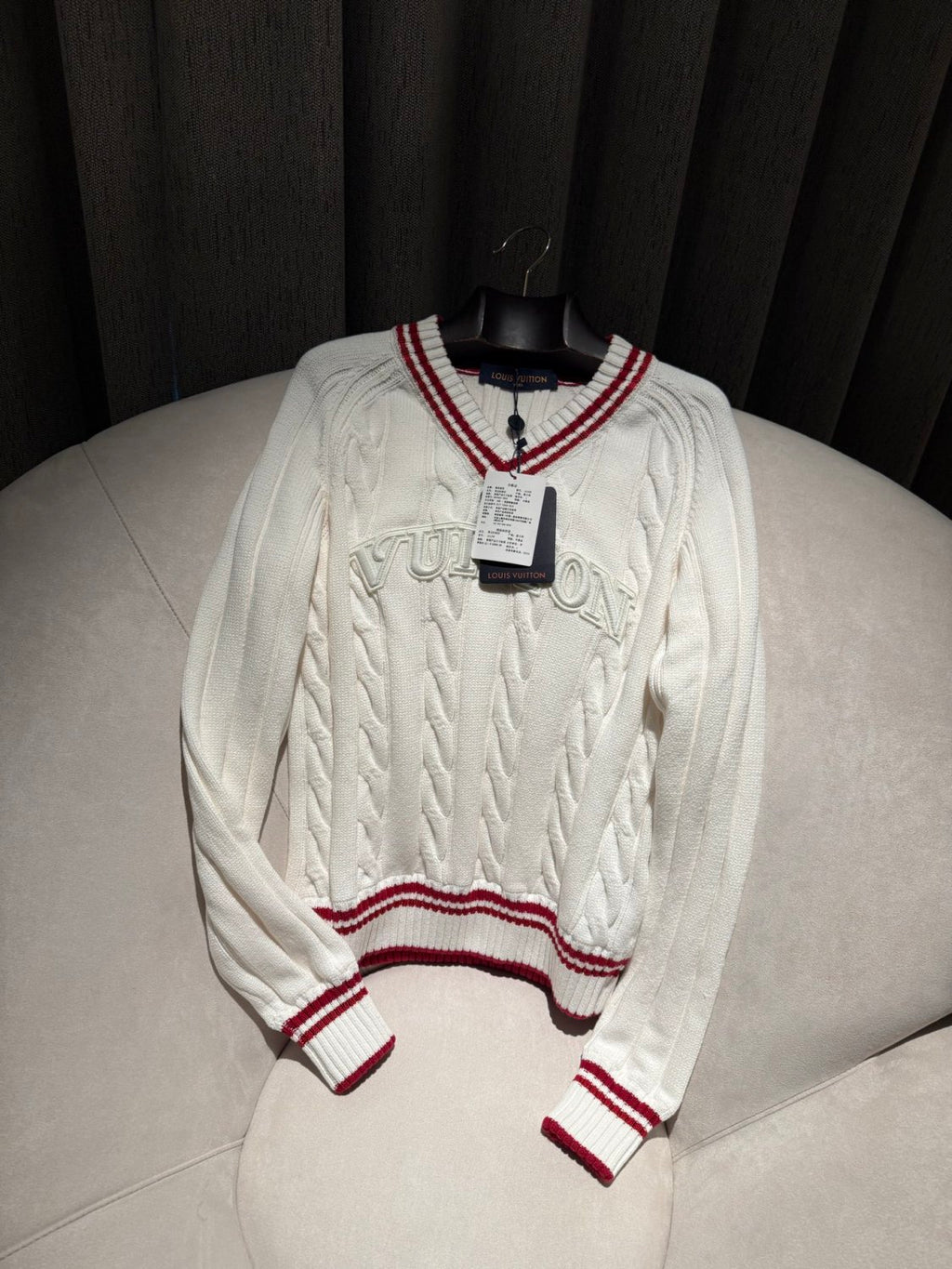 Louis Vuitton Preppy V-Neck Cable Pullover #337099