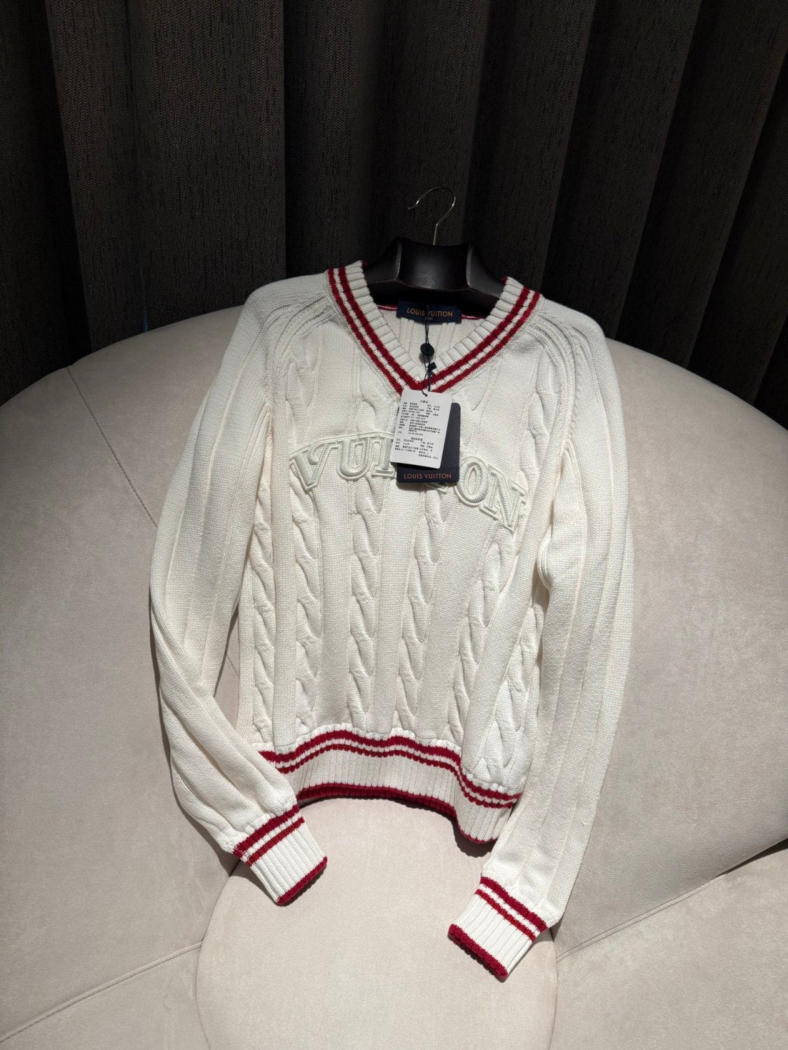 Louis Vuitton Preppy V-Neck Cable Pullover #337099