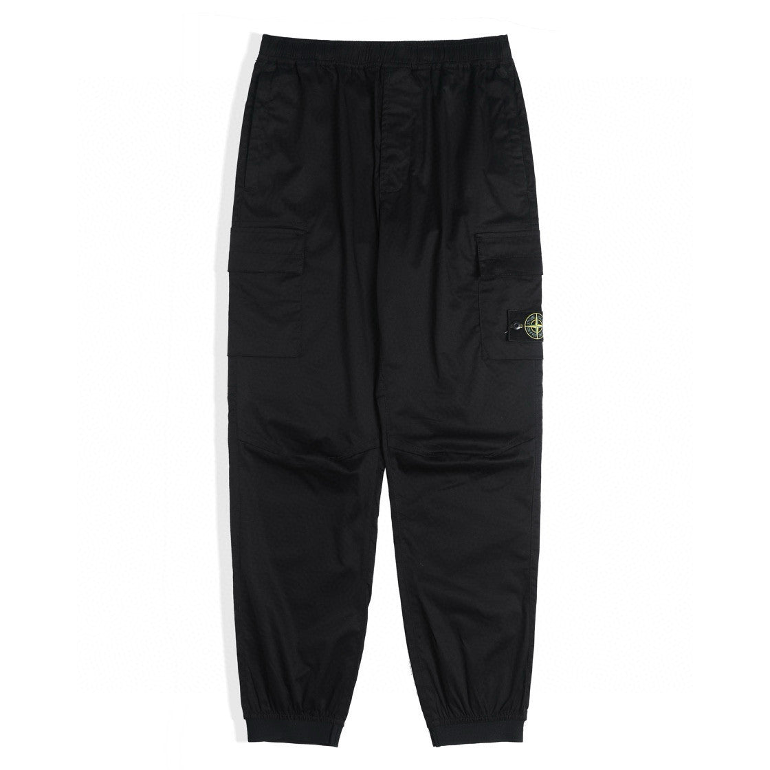Stone Island Men's Fall Black Cotton Guide Pin Patch Casual Straight Loose Work Pants #97966