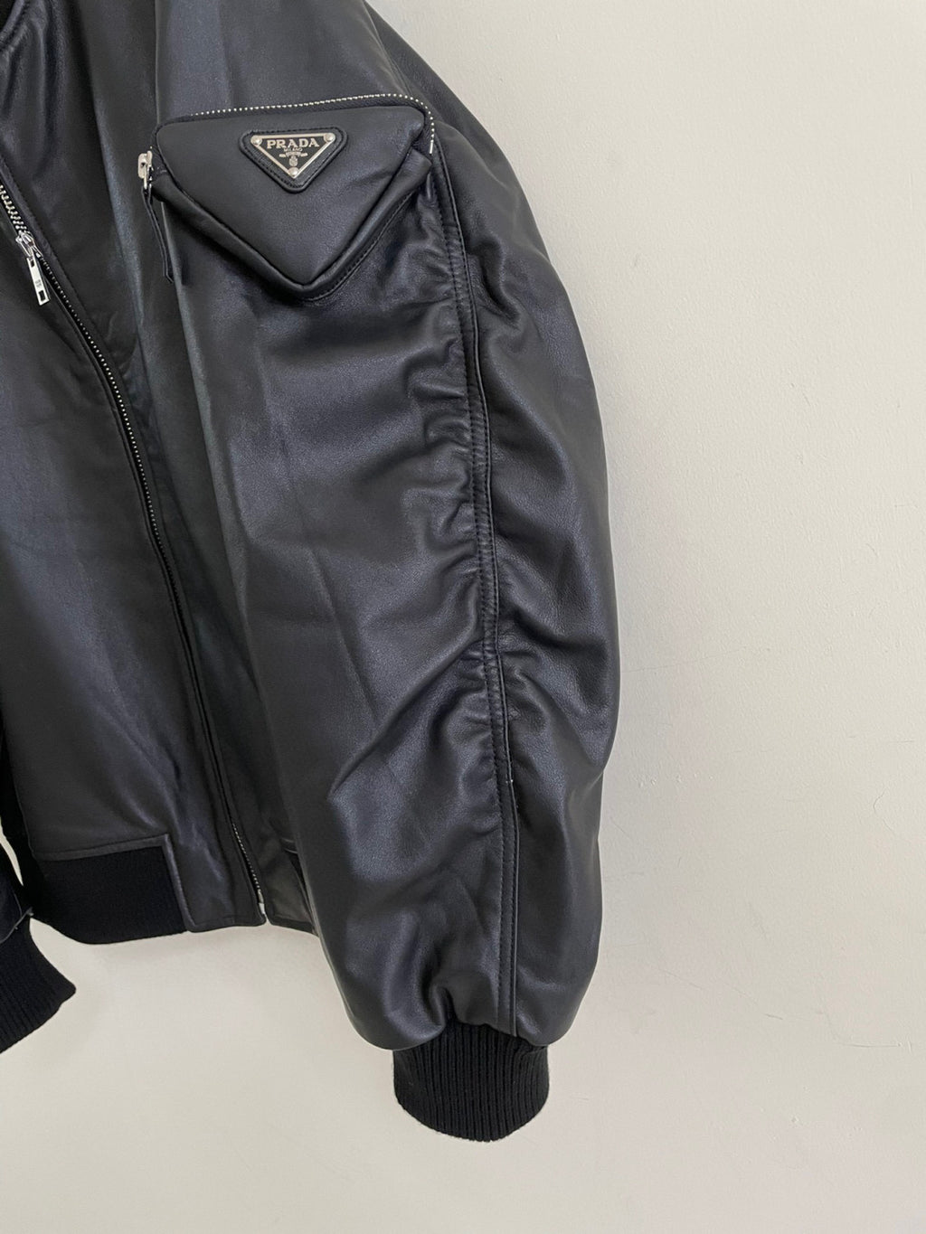 Prada Baseball Jacket Jacket Leather Jacket #21967