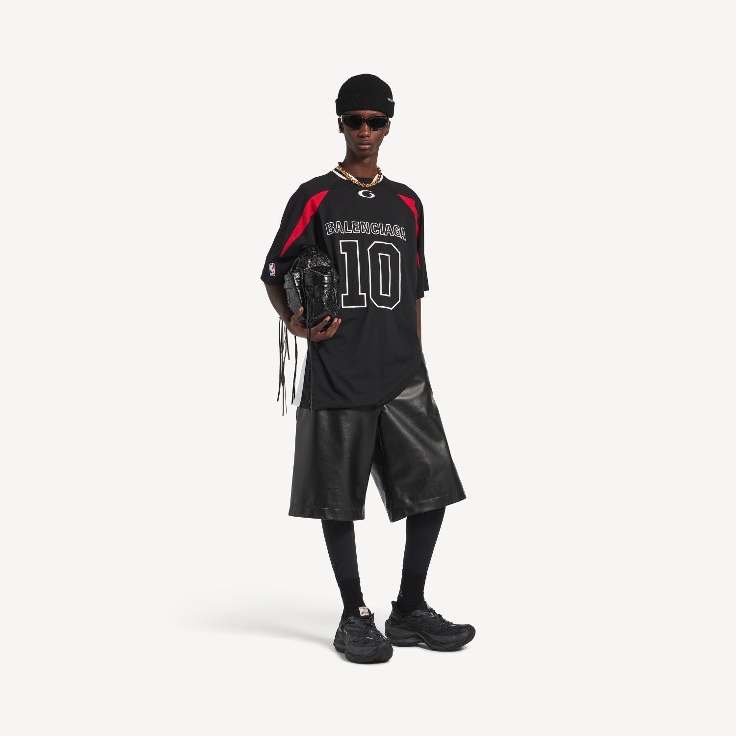 Balenciaga Men's Balenciaga NBA Collaboration Oversized T-shirt in Black Multicolor #377153