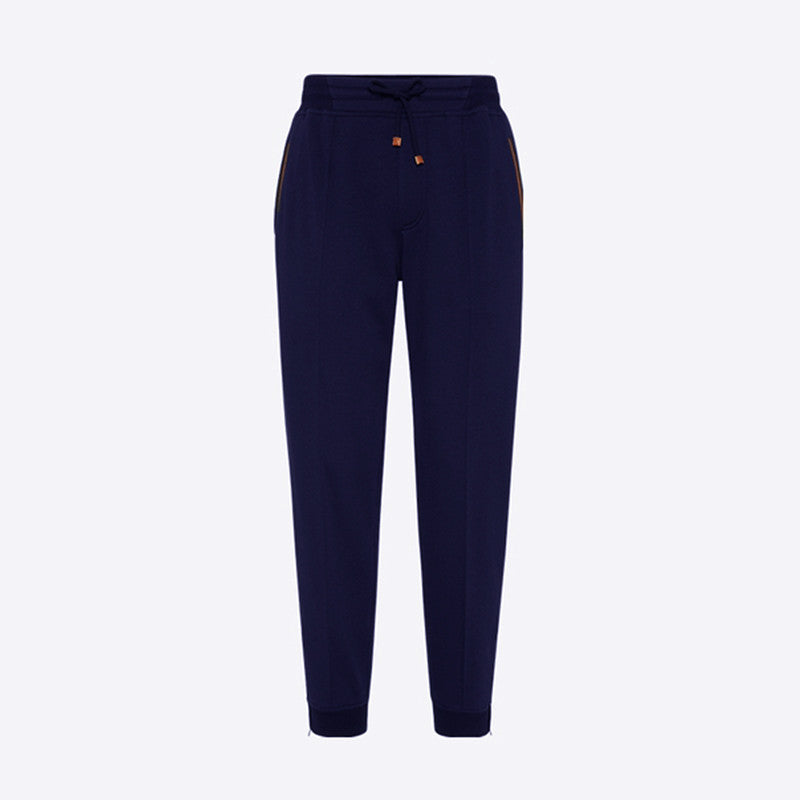 Brunello Cucinelli Men's Lace-up Sweatpants Four Seasons Solid Color Cotton Casual Drawstring Trousers Pants Ngvp #1767