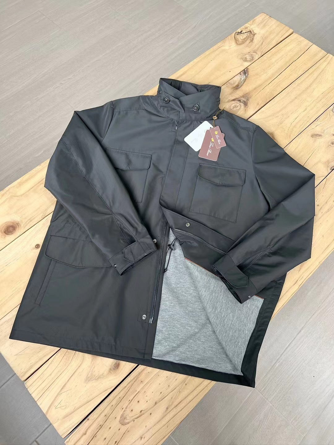 Loro Piana Standing Collar Long Sleeved Jacket #21867