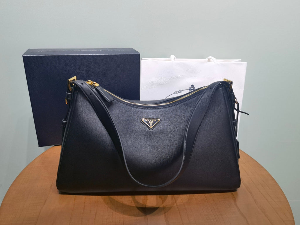 Prada Aimée Large Leather Shoulder Bag 1BC228 #334397